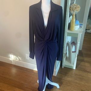 Venus, Low High Dress, Navy (1X)